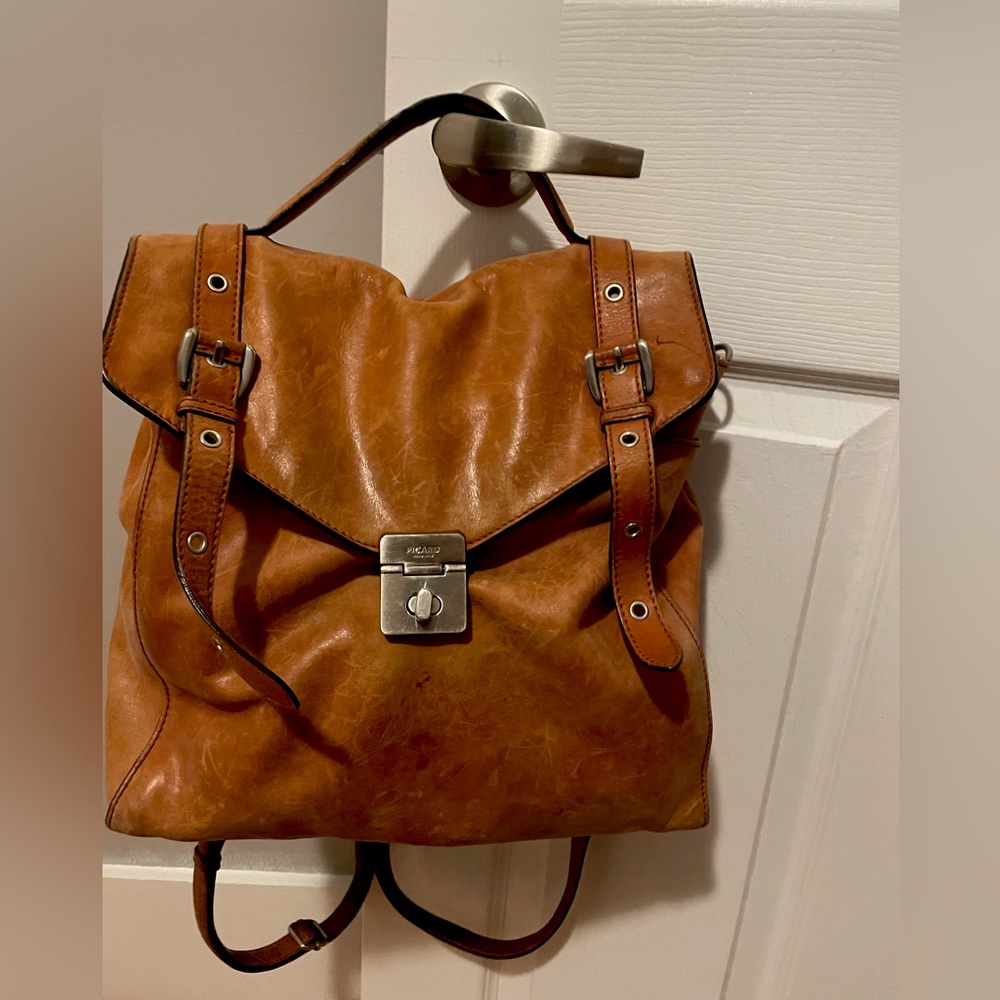 Picard Leather backpack (caramel color)